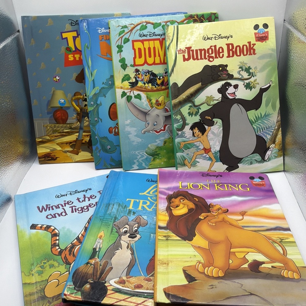 Disney Wonderful World‎ of Reading Book Lot 7 Lion King Pooh Nemo Toy Story